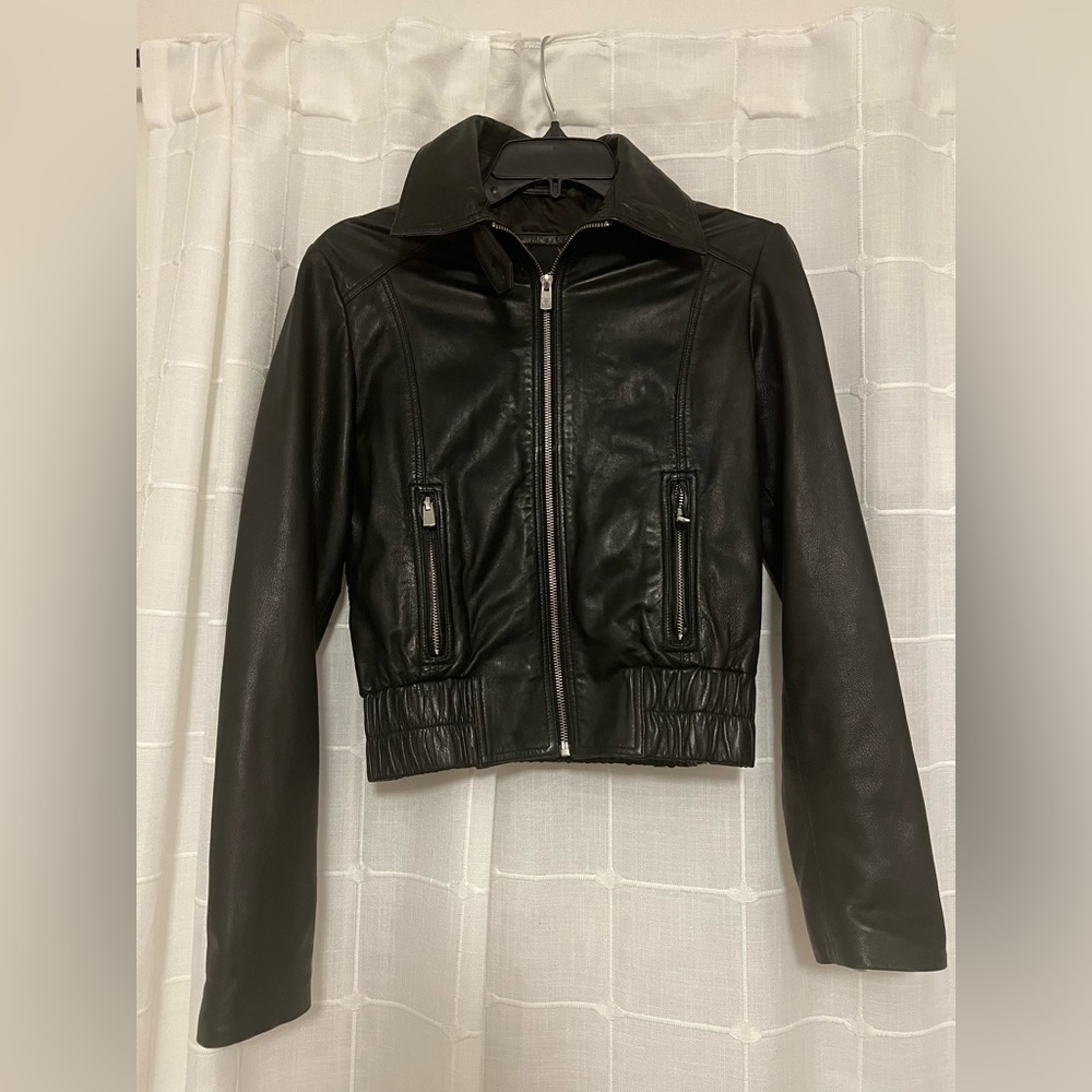 Bod & Christensen Black Leather Jacket Size S